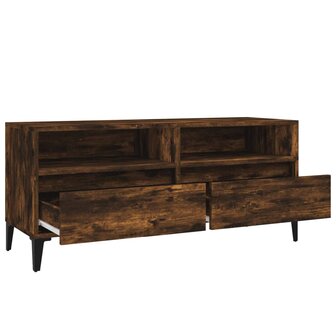 Tv-meubel 100x34,5x44,5 cm bewerkt hout gerookt eikenkleurig 8