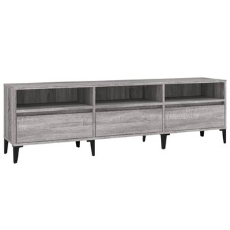 Tv-meubel 150x30x44,5 cm bewerkt hout grijs sonoma eikenkleurig 2