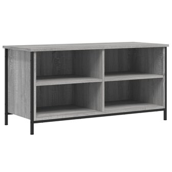 Tv-meubel 100x40x50 cm bewerkt hout grijs sonoma eikenkleurig 2