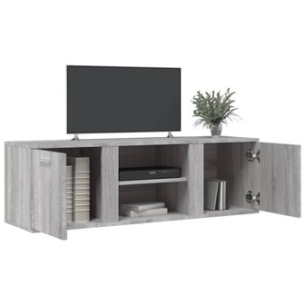 Tv-meubel 120x34x37 cm bewerkt hout grijs sonoma eikenkleurig 3