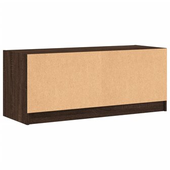 Tv-meubel met glazen deuren 102x37x42 cm bruin eikenkleur 8