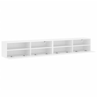 Tv-wandmeubels 2 st 100x30x30 cm bewerkt hout wit 6