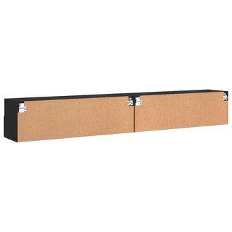 Tv-wandmeubels 2 st 100x30x30 cm bewerkt hout zwart 9