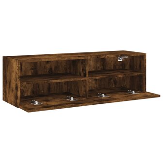 Tv-wandmeubel 100x30x30 cm bewerkt hout gerookt eikenkleurig 6