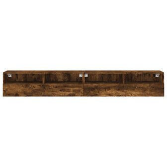 Tv-wandmeubels 2 st 100x30x30 cm bewerkt hout gerookt eiken 7