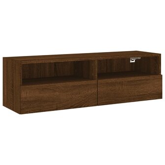 Tv-wandmeubel 100x30x30 cm bewerkt hout bruin eikenkleur 2