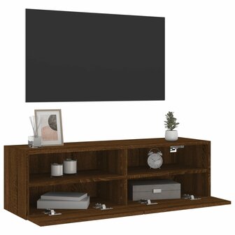 Tv-wandmeubel 100x30x30 cm bewerkt hout bruin eikenkleur 5