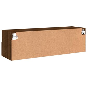 Tv-wandmeubel 100x30x30 cm bewerkt hout bruin eikenkleur 9