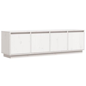 Tv-meubel 156x37x45 cm massief grenenhout wit 2