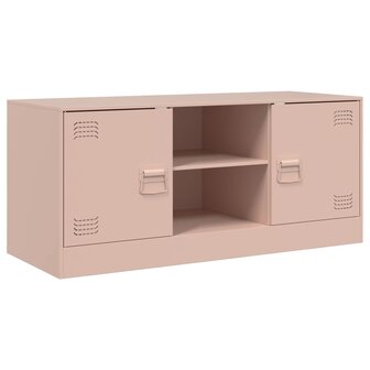 Tv-meubel 99x39x44 cm staal roze 2