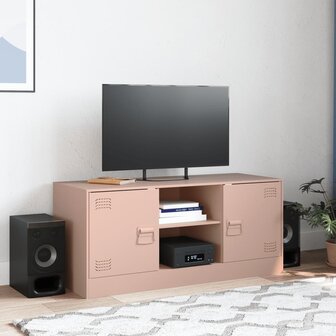 Tv-meubel 99x39x44 cm staal roze 3