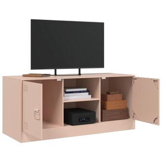 Tv-meubel 99x39x44 cm staal roze 5