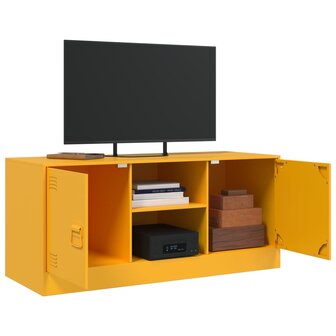 Tv-meubel 99x39x44 cm staal mosterdgeel 5