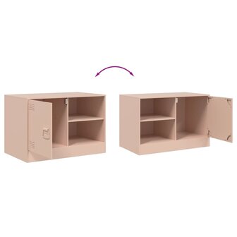 Tv-meubel 67x39x44 cm staal roze 10