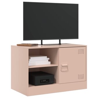 Tv-meubelen 2 st 67x39x44 cm staal roze 3