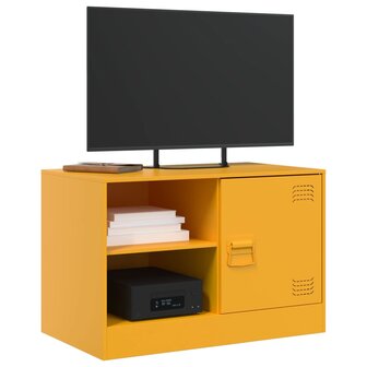 Tv-meubel 67x39x44 cm staal mosterdgeel 4