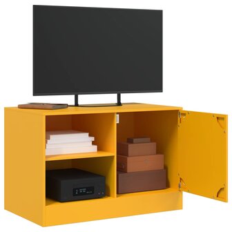 Tv-meubel 67x39x44 cm staal mosterdgeel 5