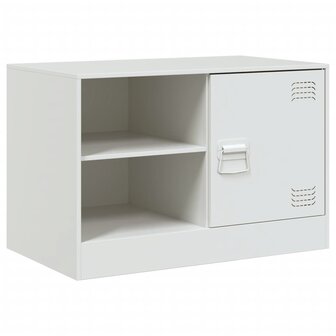 Tv-meubel 67x39x44 cm staal wit 2