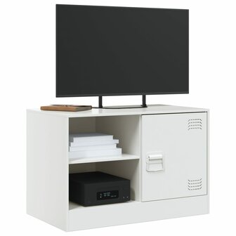 Tv-meubel 67x39x44 cm staal wit 4