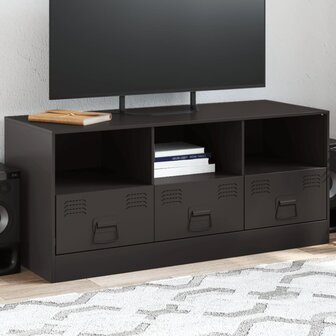 Tv-meubel 99x39x44 cm staal zwart 1