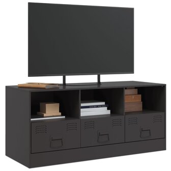 Tv-meubel 99x39x44 cm staal zwart 4