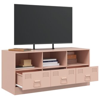 Tv-meubel 99x39x44 cm staal roze 5