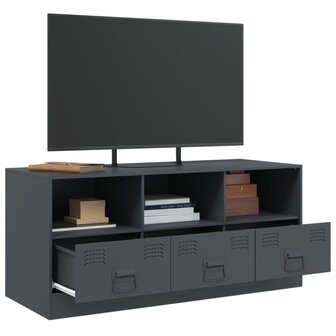 Tv-meubel 99x39x44 cm staal antracietkleurig 5