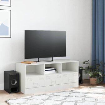 Tv-meubel 99x39x44 cm staal wit 3