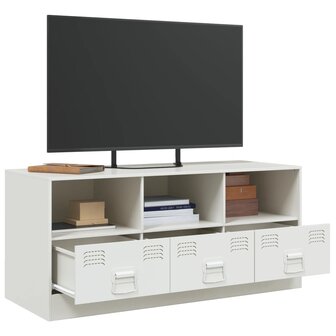 Tv-meubel 99x39x44 cm staal wit 5