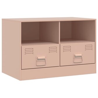 Tv-meubel 67x39x44 cm staal roze 2