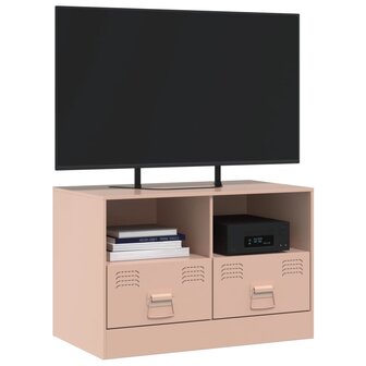 Tv-meubel 67x39x44 cm staal roze 4