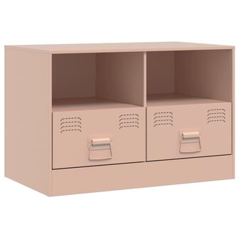 Tv-meubelen 2 st 67x39x44 cm staal roze 7