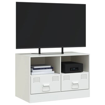 Tv-meubel 67x39x44 cm staal wit 4