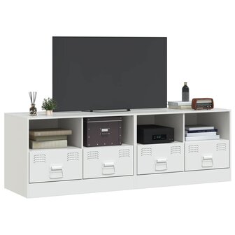 Tv-meubelen 2 st 67x39x44 cm staal wit 3