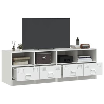 Tv-meubelen 2 st 67x39x44 cm staal wit 4