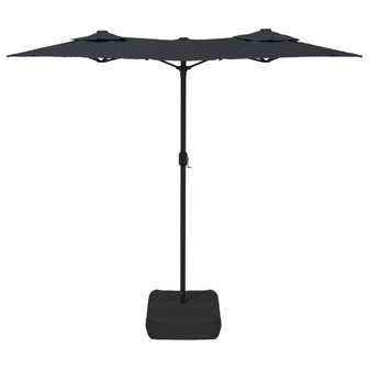 Parasol dubbel met LED&amp;apos;s 316x240 cm zwart 5