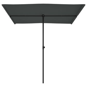 Parasol met aluminium paal 2x1,5 m antraciet 4