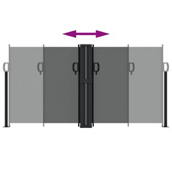 Windscherm uittrekbaar 120x600 cm antraciet 5