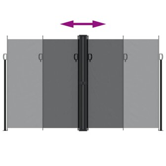 Windscherm uittrekbaar 200x1000 cm zwart 5