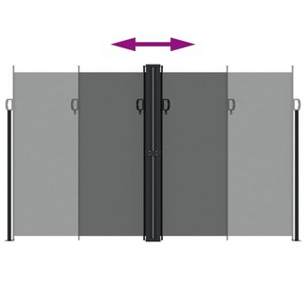 Windscherm uittrekbaar 200x1000 cm antracietkleurig 5