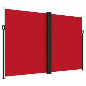 Windscherm uittrekbaar 220x1000 cm rood 2