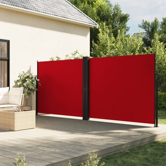 Windscherm uittrekbaar 180x1200 cm rood 1