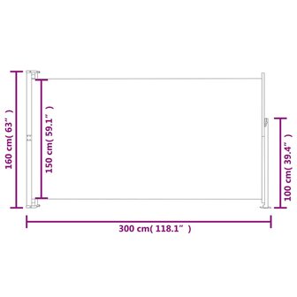 Tuinscherm uittrekbaar 160x300 cm bruin 7