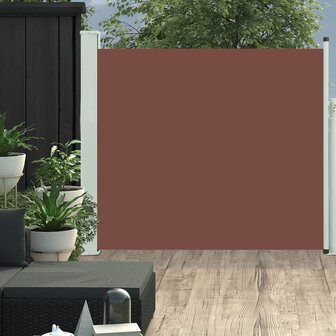 Tuinscherm uittrekbaar 100x300 cm bruin 1