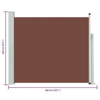 Tuinscherm uittrekbaar 100x300 cm bruin 9