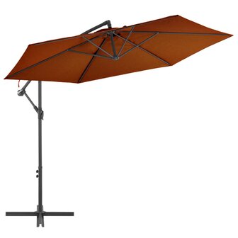 Zweefparasol met aluminium paal 300 cm terracottakleurig 1