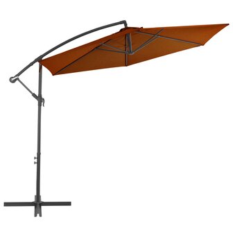 Zweefparasol met aluminium paal 300 cm terracottakleurig 2