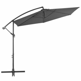 Zweefparasol met aluminium paal 300 cm antraciet 2