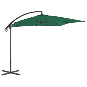 Zweefparasol met stalen paal 250x250 cm groen 1