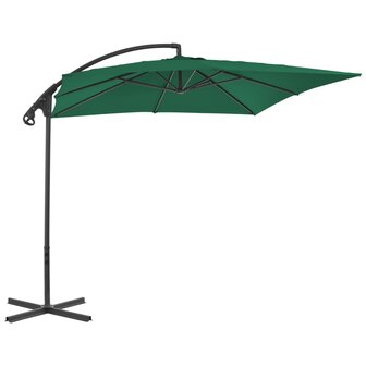 Zweefparasol met stalen paal 250x250 cm groen 2